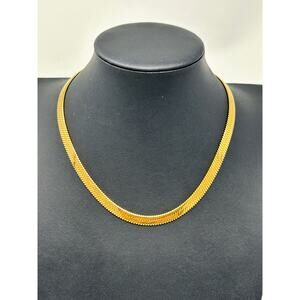 Atolea Gold Tone Chunky Herringbone Choker
